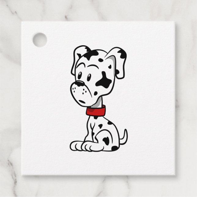 Dalmatian Puppy Favour Tags (Front)