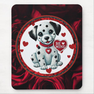 Dalmatian Puppy Love Mousepad – Be Mine Valentine'