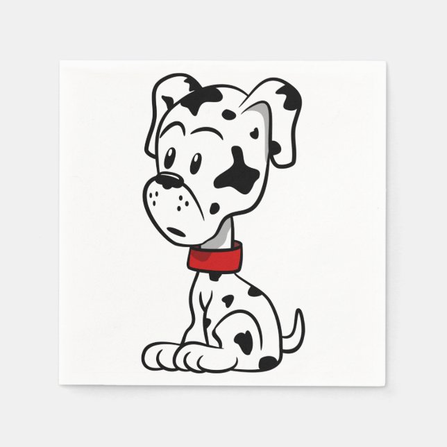 Dalmatian Puppy Napkin (Front)