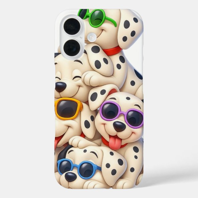 Dalmatian Puppy Pile Case-Mate iPhone Case (Back)