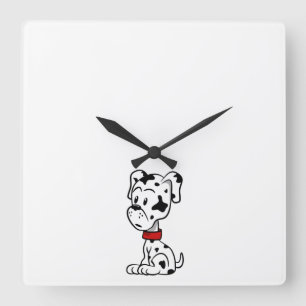 Dalmatian Puppy Square Wall Clock