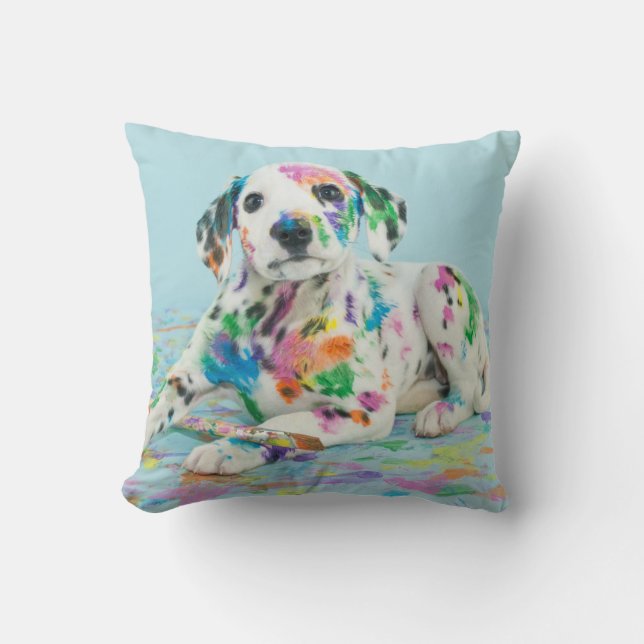Dalmatian Puppy Throw Pillow (Front)