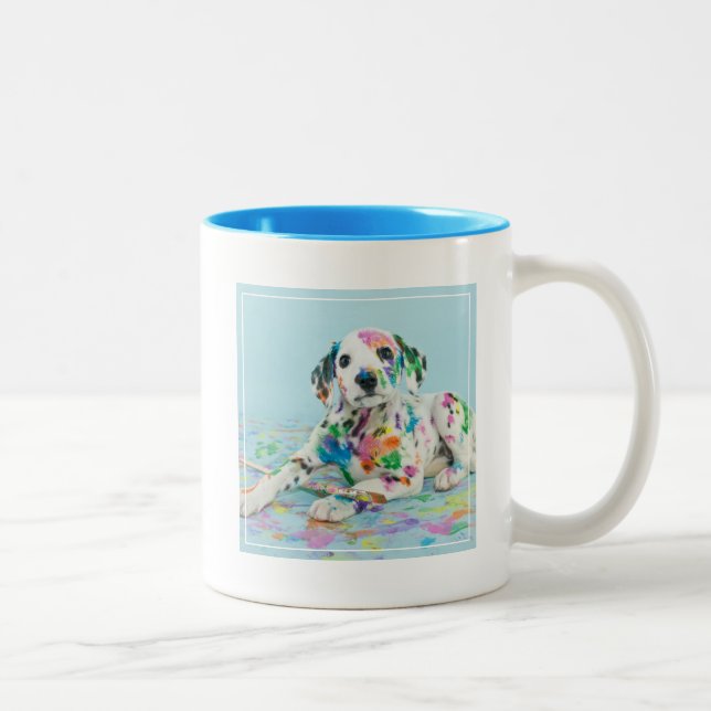 Dalmatian Puppy Two-Tone Coffee Mug (Right)