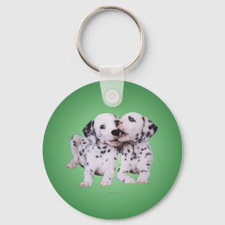 Dalmatian pups keychain