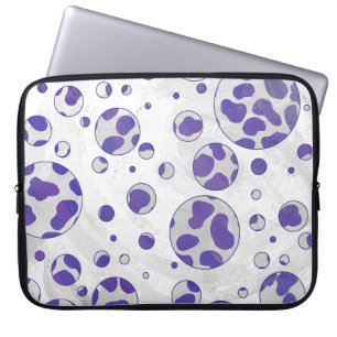 Dalmatian Purple and White Polka Dot Laptop Sleeve