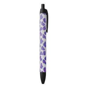 Dalmatian Purple and White Print Black Ink Pen
