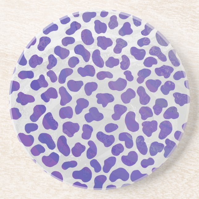 Dalmatian Purple and White Print Coaster (Front)