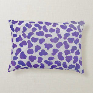 Dalmatian Purple and White Print Decorative Pillow
