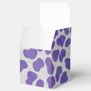 Dalmatian Purple and White Print Favor Box