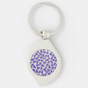 Dalmatian Purple and White Print Keychain