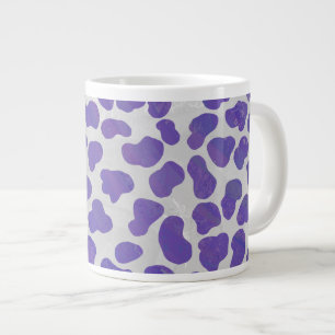 Dalmatian Purple and White Print Large Coffee Mug