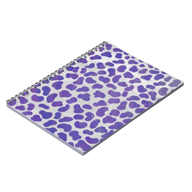 Dalmatian Purple and White Print Notebook (Left Side)