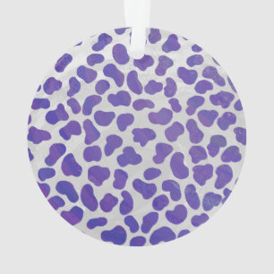 Dalmatian Purple and White Print Ornament