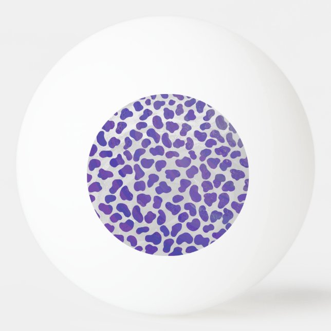 Dalmatian Purple and White Print Ping Pong Ball (Front)