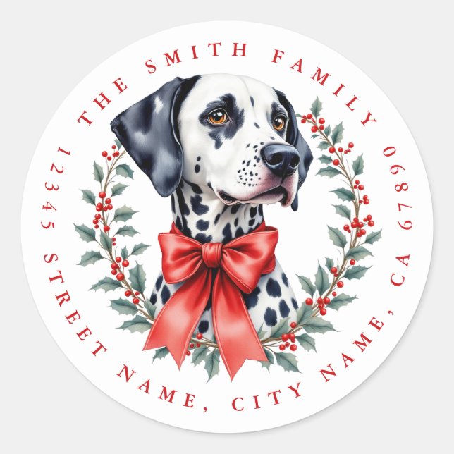 Dalmatian Round Stickers (Front)