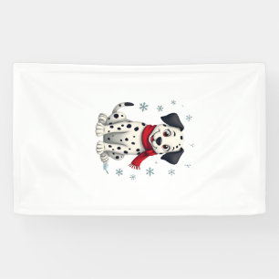 Dalmatian Snowy Fun Banner