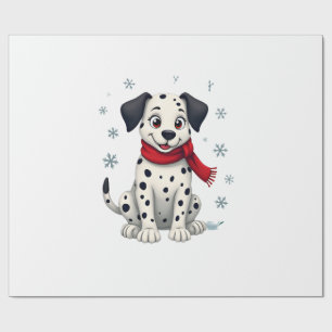 Dalmatian Snowy Fun Wrapping Paper