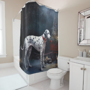 Dalmatian Snowy Sleigh Christmas Decor 