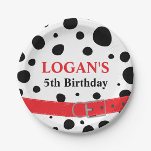 Dalmatian Spots Birthday Paper Plate