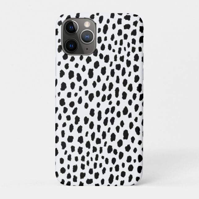 Dalmatian Spots (black/white) Case-Mate iPhone Case (Back)