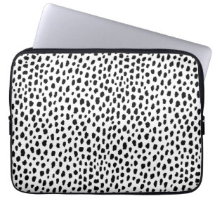 Dalmatian Spots (black/white) Laptop Sleeve