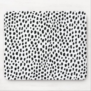 Dalmatian Spots (black/white) Mouse Pad