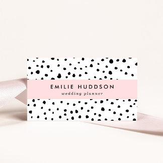 Dalmatian Spots, Dalmatian Dots, Black and White Business Card
