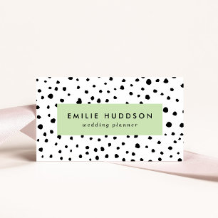 Dalmatian Spots, Dalmatian Dots, Black and White Business Card