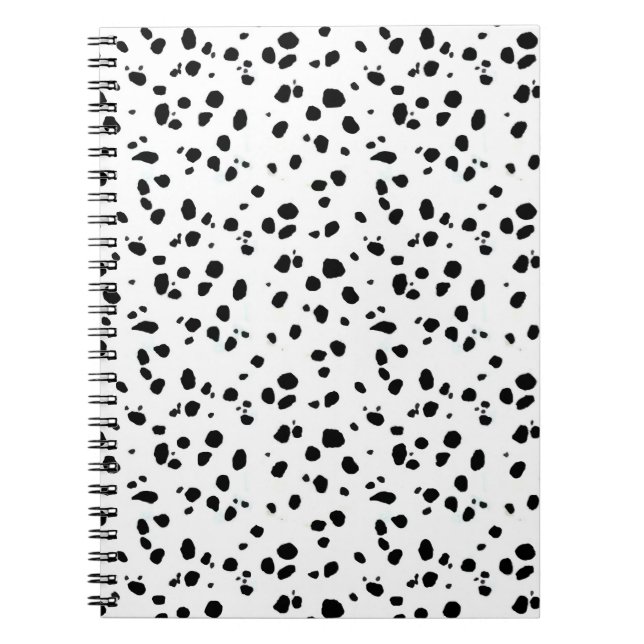 Dalmatian Spots, Dalmatian Print, Dalmatian Fur Notebook (Front)