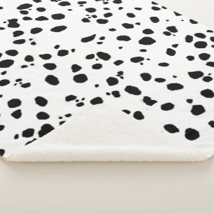 Dalmatian Spots Pattern Sherpa Blanket