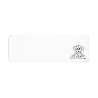Dalmatian stuffed dog drawing outline simple black