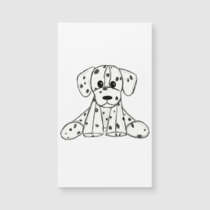 Dalmatian stuffed dog drawing outline simple black