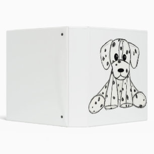 Dalmatian stuffed dog drawing outline simple black binder