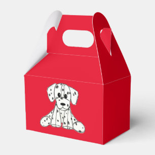Dalmatian stuffed dog drawing outline simple black favor box