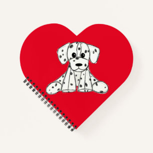 Dalmatian stuffed dog drawing outline simple black notebook