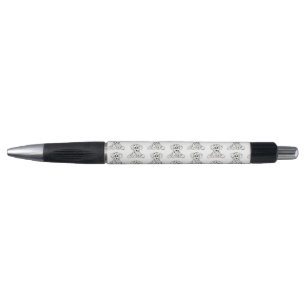 Dalmatian stuffed dog drawing outline simple black pen