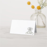Dalmatian stuffed dog drawing outline simple black