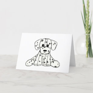 Dalmatian stuffed dog drawing outline simple black program