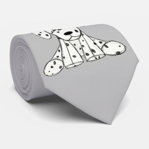 Dalmatian stuffed dog drawing outline simple black tie