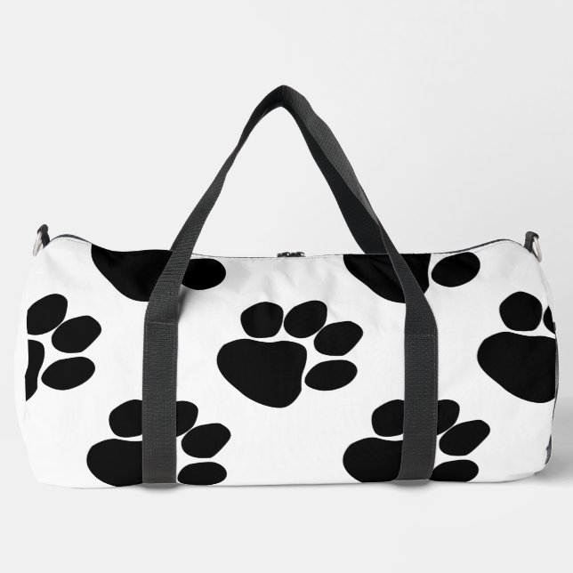 Dalmatian Style Dog Paws  Athletic Travel     Duffle Bag (Front)