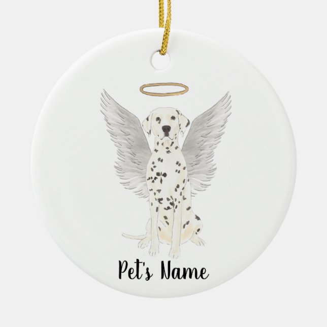 Dalmatian Sympathy Memorial  Ceramic Ornament (Front)