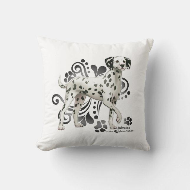 Dalmatian Throw Pillow (Front)