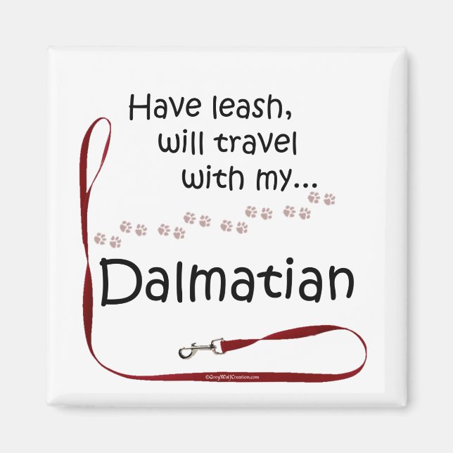 Dalmatian Travel Leash - Magnet (Front)