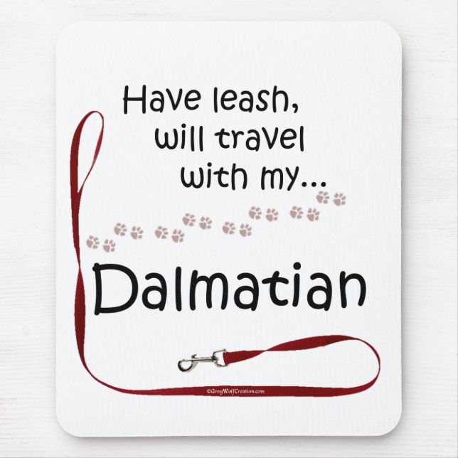 Dalmatian Travel Leash Mouse Pad (Front)