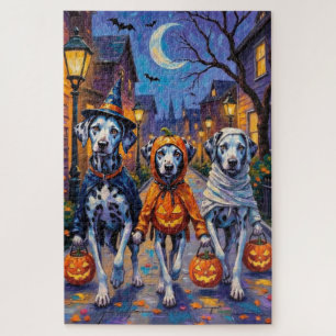 Dalmatian Trick-or-Treating Halloween Costumes Jigsaw Puzzle