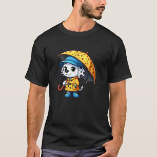 Dalmatian Umbrella Dog Funny Raincoat T-Shirt