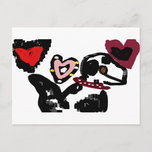 Dalmatian valentine  postcard (Front)
