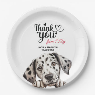 Dalmatian Wedding Thank You Paper Plate