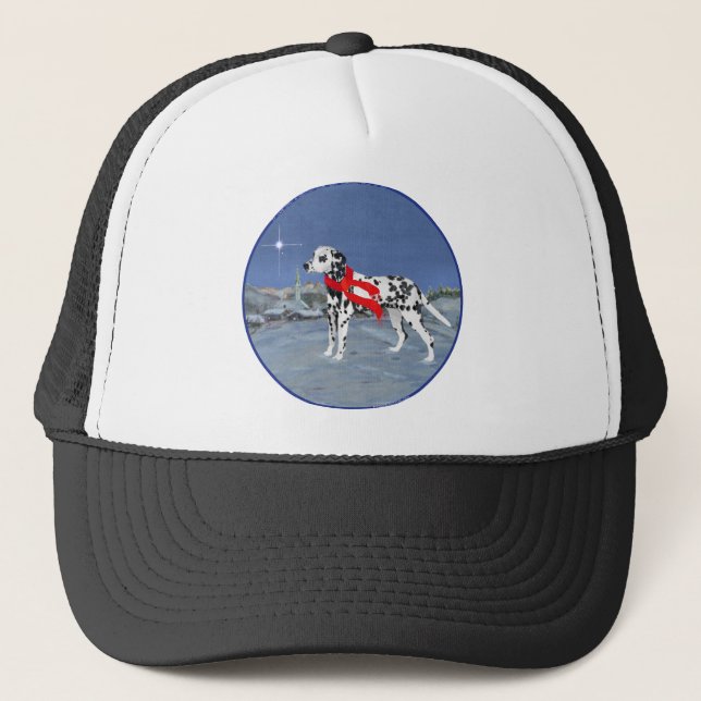 Dalmatian Winter Night Trucker Hat (Front)