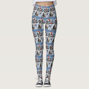 Dalmatian Winter Wonderland Christmas Joy Leggings
